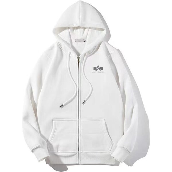 Hipster Fall and Winter Men's Printed Cardigan Zipper Hooded Sweatshirt Jacket Long Sleeve