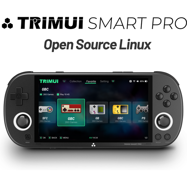 TRIMUI Smart Pro 0pen Source handheld Console Retro Arcade HD 4.96 inch Ips Screen Linux System Game Cnsole For Boy