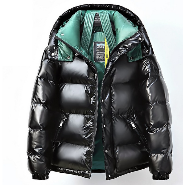 Men's Clothing Bright Coat Jacket Men's Short Winter Couple Hooded Thick Warm Jacket