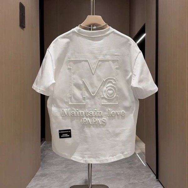 Summer New Men's Embroidered Crew Neck T-Shirt Trendy Brand Cool And Stylish Versatile Casual Short Sleeve Top For Autumn-image