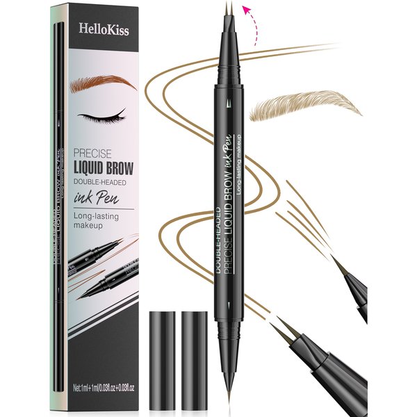 Makeup Hellokiss Two Pronged Eyebrow Pencil Waterproof And Sweat Proof Wild Eyebrow Double Headed 2In1 Eyebrow Pencil Liquid-image