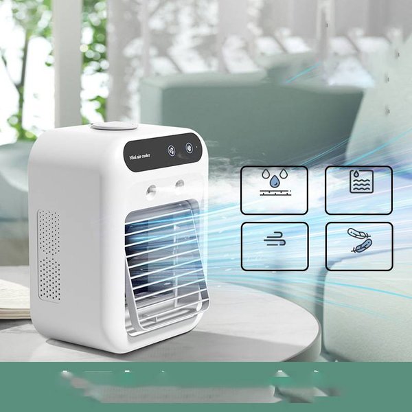 Cooling Fan 1PCUSB Spray Humidification Mini Small Air Conditioning Fan Desktop Water Dormitory Mobile Electric-image