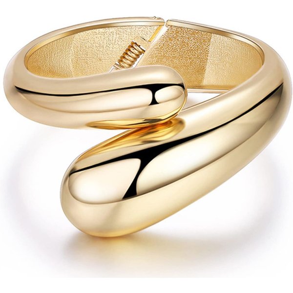 Fashion Cuff Large Bracelet Irregular Cross Open Personality Women's Wide Gold Jewelry