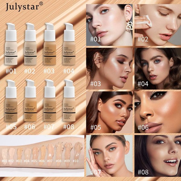 Oil Control Foundation Foundation Cream Foundation Cream Concealer Long Lasting Makeup-image