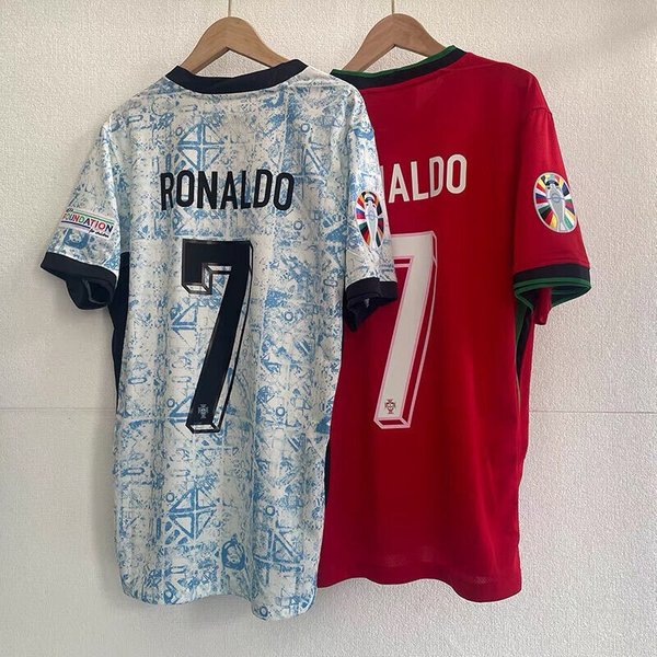 Cristiano Ronaldo CR7 Portugal National Team Soccer Shirt 2024 European Cup Premium Football Jersey-image