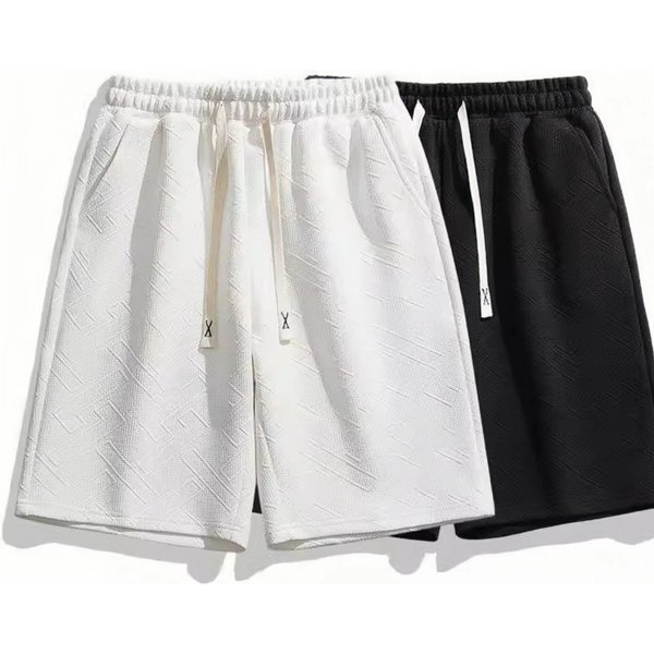 Men's Clothing Summer new Korean version of youth sports elastic versatile loose shorts elastic belt shorts men's casual pants trend