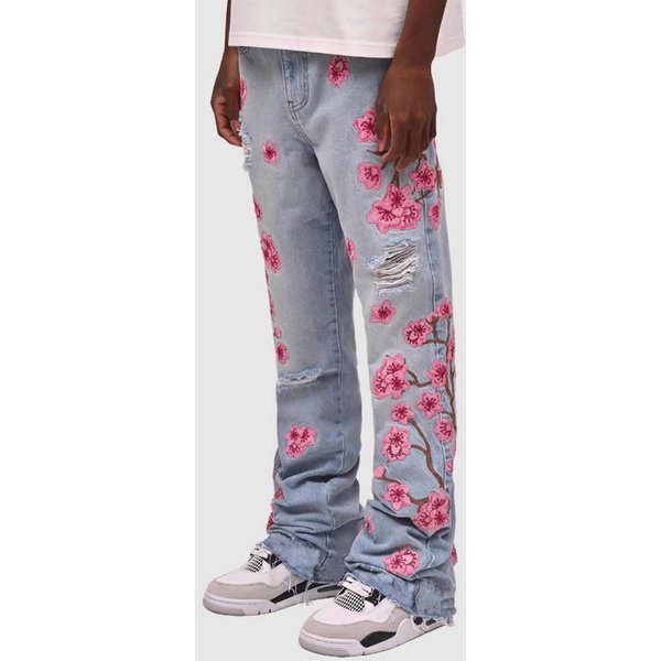 Men's Clothing New Zipper Men's Jeans Spring Fashion Station Slim Fit Holes Handsome Men's Pants-image