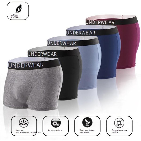 Men's Underwear Fashion New Style Boxer Briefs Boxer Briefs Letter Belt Breathable Casual