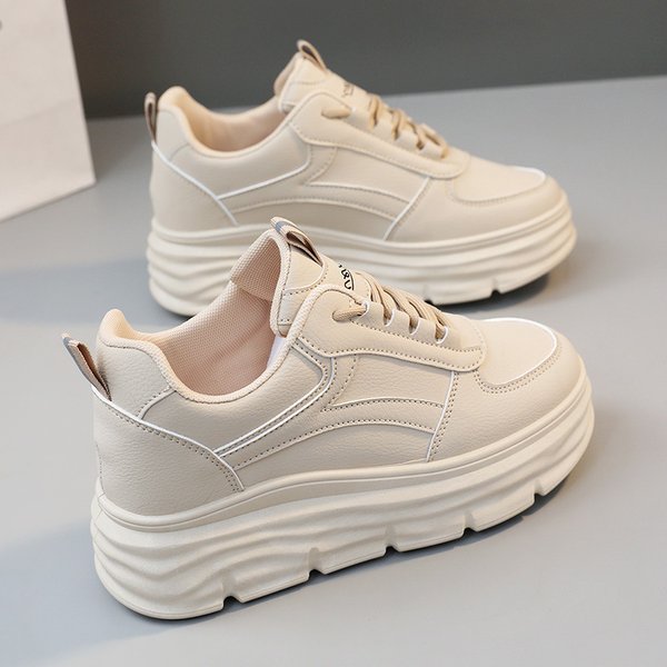 Women's shoes small white shoes thick sole inside increase fashion casual shoes all match women's shoes