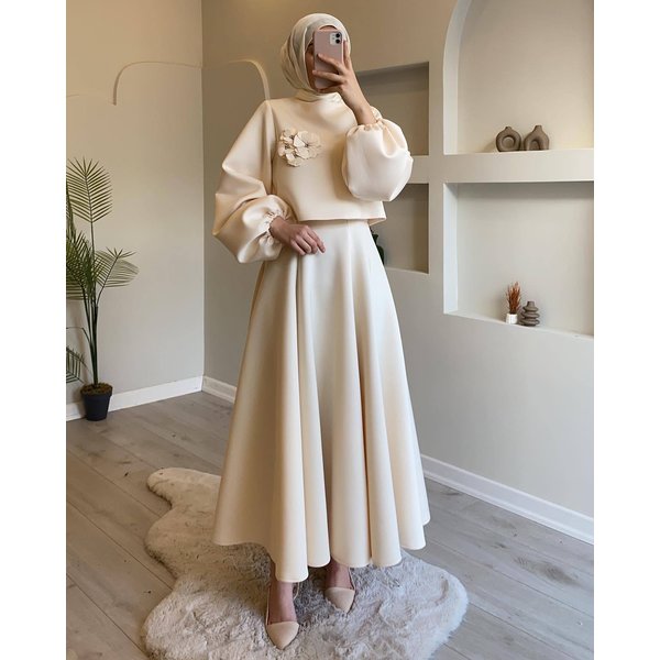 Women's Clothing New Commuting Elegant Temperament Solid Color Suit Button Suit Skirt-image