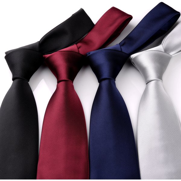 Unisex 8cm tie Business formal men's striped jacquard hand tie for men