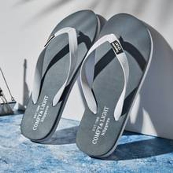 Men's Flat Flip Flop Sandals Comfortable & Stretchy Suitable For Home Sleeper, Vacation, Resort And Beach Outdoor Shoes-image