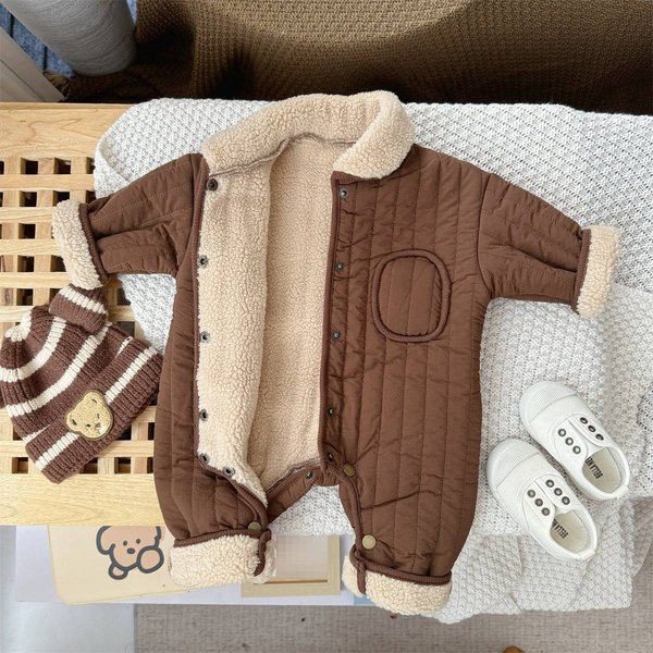 Baby Clothes Baby Fall And Winter Clothes Baby Cotton Onesie Going Out Clothes-image