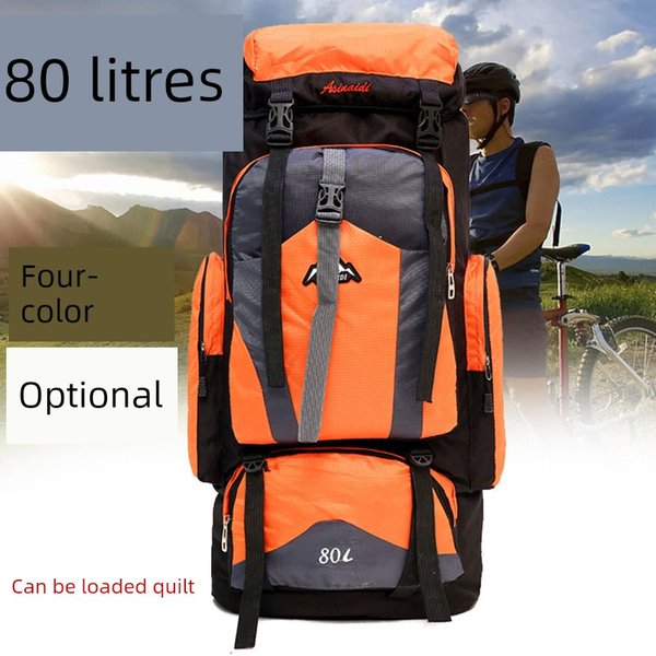 80 L Men's Portable Outdoor Waterproof Mountaineering Bag