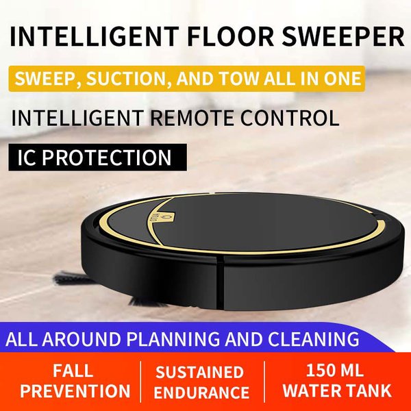 Household Sweeping Robot Intelligent Suction, Sweeping And Mopping Three In One Remote Control Sweeping Machine With Water Tank Vacuum Cleaner-image