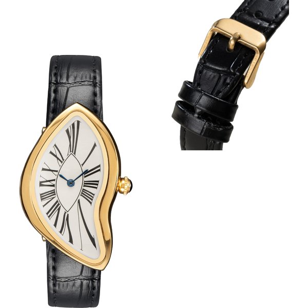 Vintage Crash Retro Twist Genuine Leather Watch - High-End Fashion Niche Design Men's Watch-image