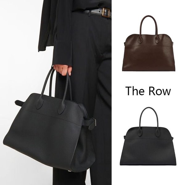 The Row Soft Margaux 15 Tote Bag Autumn/Winter Large Capacity Commuter Handheld Women's Briefcase-image