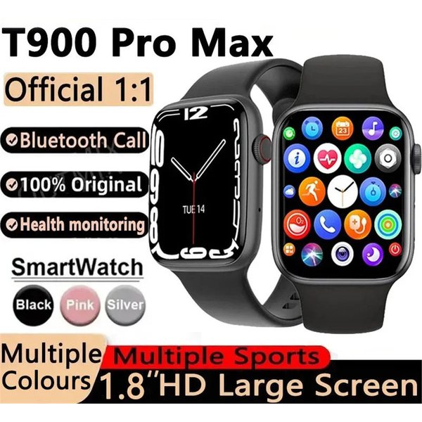 2024 New Smart Watch T900 Pro Series8 1.8Inch Bluetooth Call Heart Rate Women Men Series 8 Smartwatch PK X8 Max-image