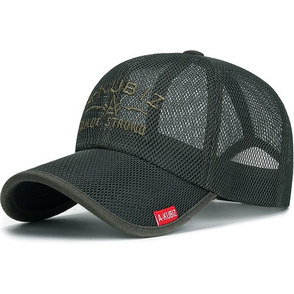 Men's Baseball Summer Caps Full Mesh Breathable Quick Dry Cooling Hat For Hiking Golf Adjustable Hats Trucker Cap-image