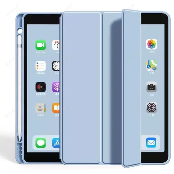 Pencil Holder Tablet Case For Ipad 11Th A16 2025 10Th Gen 10.9 Inch Air6 Air4 Air5 10.9 Cover Ipad Pro11 M4 M2 10.2 Leather Case-image
