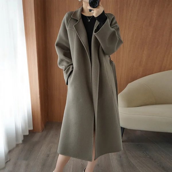 Women's Clothing Coat For Women Long Over Knee Loose Large Size 2024 Autumn And Winter New High End Cardigan Jacket For Women-image