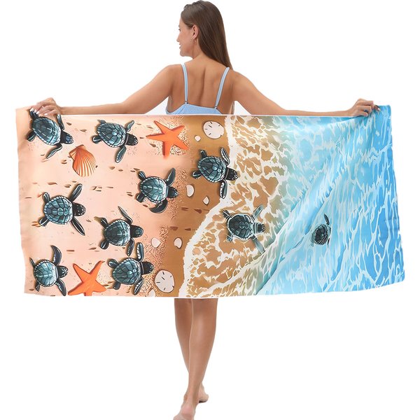 Microfiber Sand Free Beach Towel Thin Quick Dry Super Absorbent Lightweight Towels For Travel Sports Pool Swimming Bath Camping Yoga-image