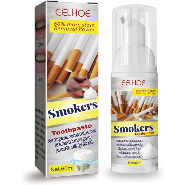 EELHOE Toothpaste to Remove Smog Stains, Remove Yellow Tooth Stains, Clean Teeth, Whiten and Freshen Oral Care Toothpaste