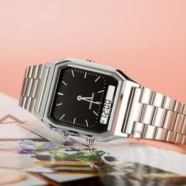 Trendy Small Square Niche Waterproof Steel Band Business Quartz Watch-image