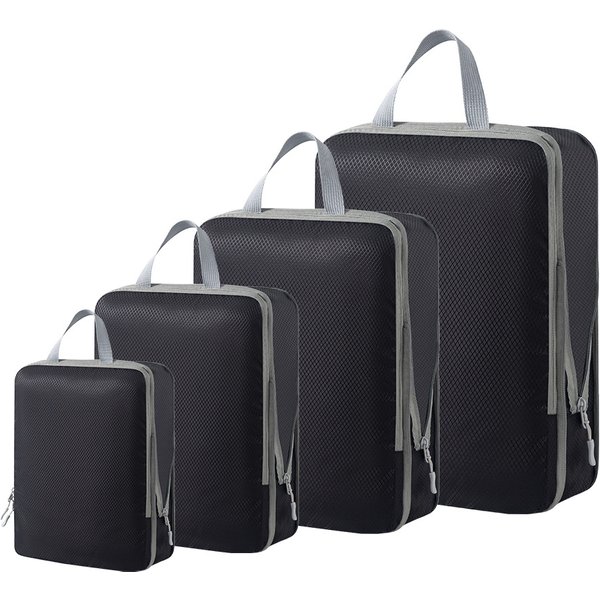 Travel Compression Set Waterproof Suitcase Clothes Packing Travel Compression Storage Bag Four Piece Set-image