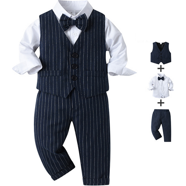 Mother & Kids children's clothing one piece drop shipping spring and autumn new three piece children's clothes baby with jacket boy suit