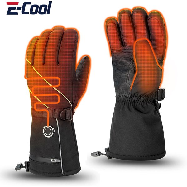 Heated Gloves Thermal Women Men Usb Electric Heating Gloves Skiing Motorcycle Waproof Warm Cycling Thermal Gloves-image