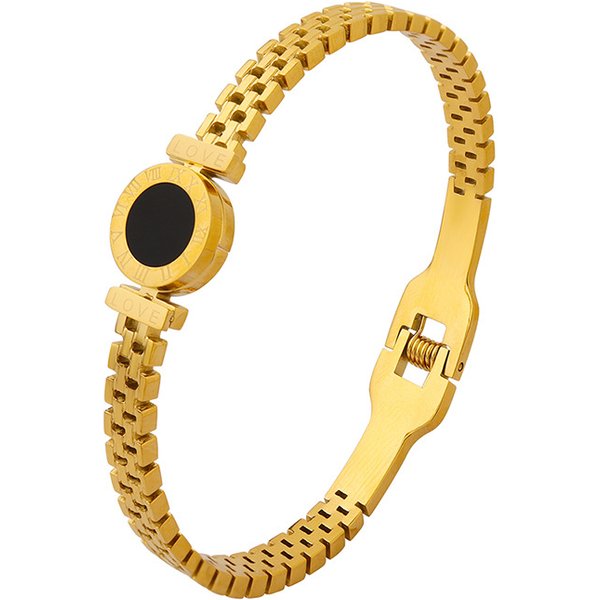 Women's Jewelry Light Luxury Fashion Ins Personality Non Fading Niche Bracelet Design Titanium Steel Plated 18K Gold Hand Jewelry