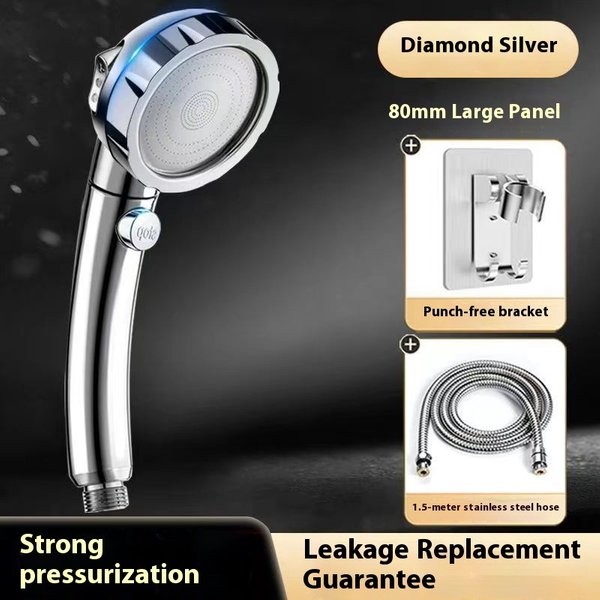 4-Mode Luxury Handheld Shower Head – High Pressure Rainfall/Massage Spray With Water-Saving Switch & Universal Fit (ABS Chrome)