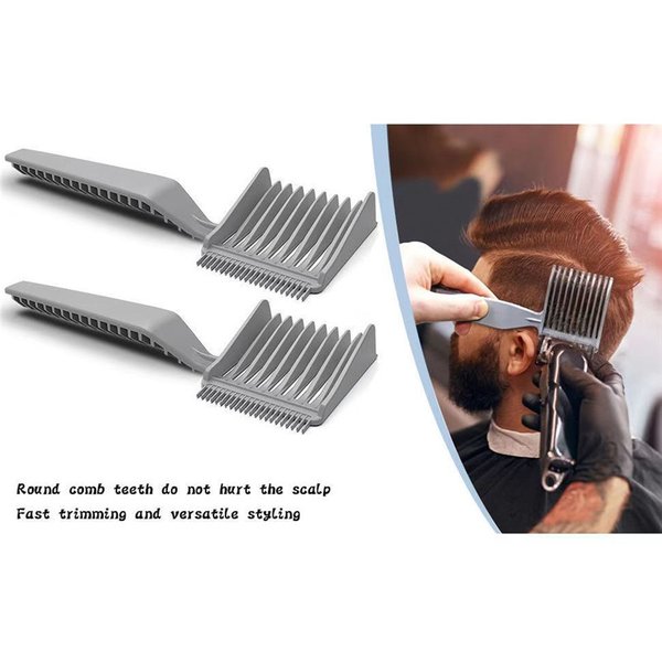 Combs Barber Fade men's hair gradient oil head caliper long handle push shear comb