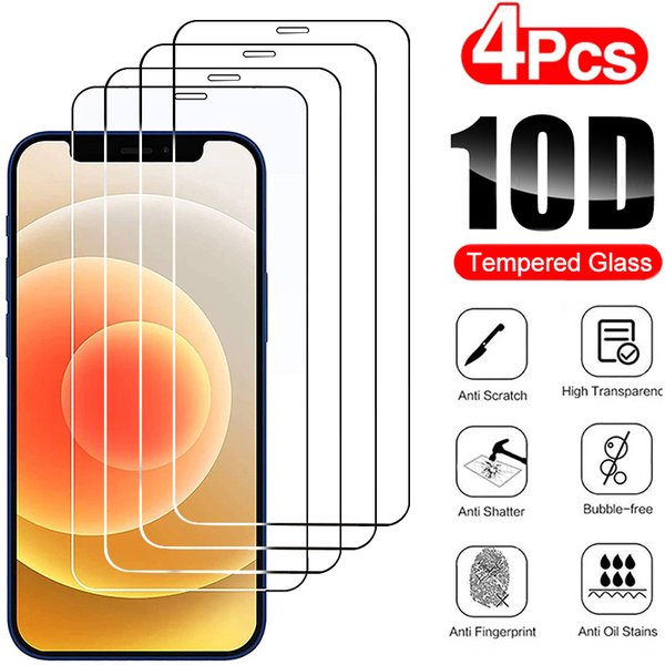 4Pcs Protective Glass On For Iphone 14 13 12 11 Pro Max 12Mini 13Mini Screen Protector Tempered Glass For Iphone 6 7 8 Plus Xs Xr Xsmax SE2020 Glass-image