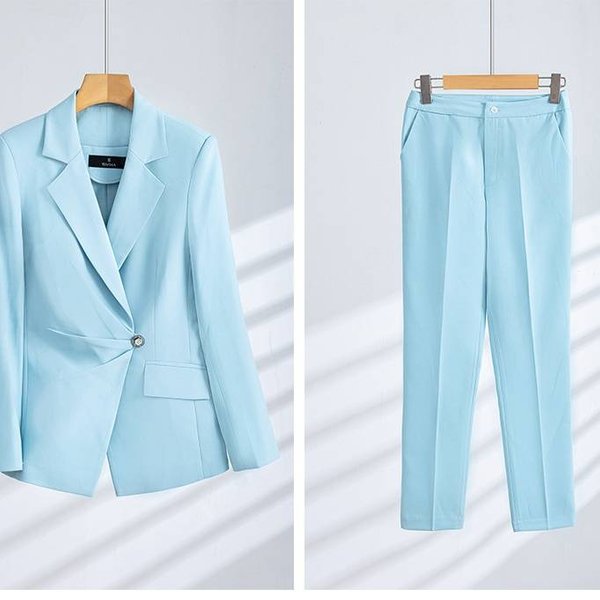 Women's Clothing High end professional pants suit white suit jacket suit fashionable business formal wear female beautician work clothes trend