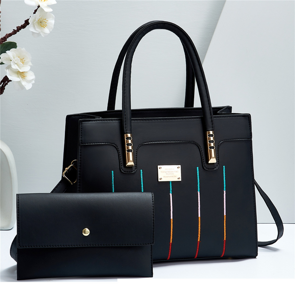 Women's Handbag Color Contrast Large Capacity Portable Mother Bag Female Simple Single Shoulder Oblique Span Mother Bag-image