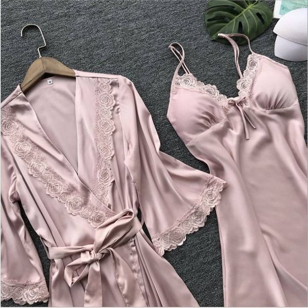 Hot Selling Pajamas Robe Sling Large Size Home Underwear Nightdress Source Two Piece Set