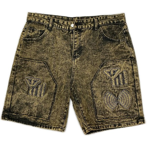 Men's Distressed Slim Fit Denim Shorts - Mid-Length Ripped Jeans For Casual Wear | Hip Hop Style Cotton Stretch-Free Short Pants