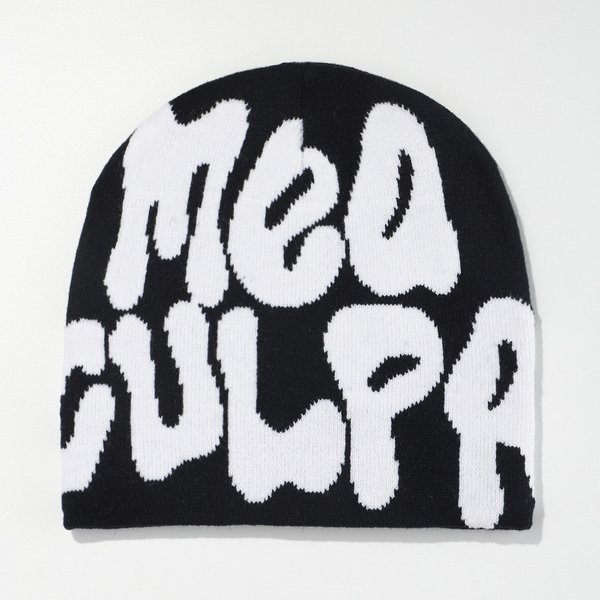 Unisex Hip Hop Knitted Beanie Warm Jacquard Wool Hat Street Style Winter Accessory Popular-image