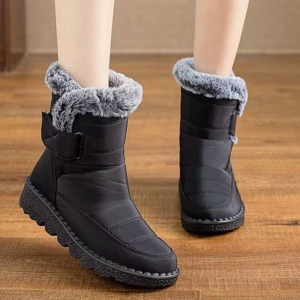 New cross-border snow boots for women plus cashmere thick warm cotton shoes large size flat defense Hydrocotton boots
