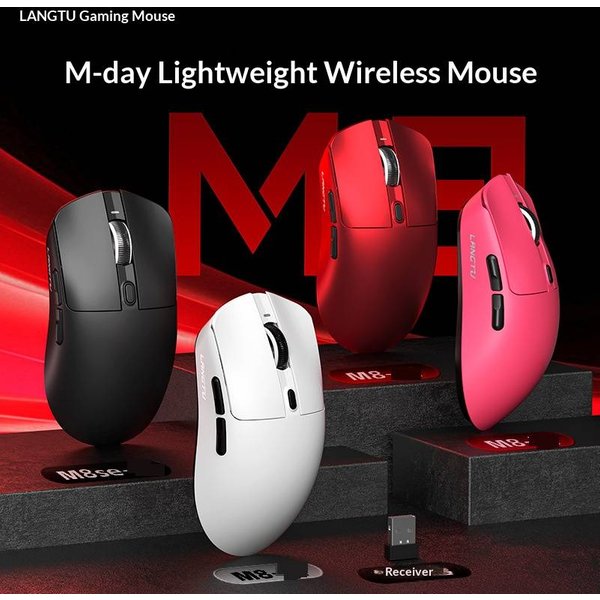 Langtu M8 Wireless Gaming Mouse – Triple Mode Bluetooth 5.0/2.4G/USB, Ergonomic Design For Office-image