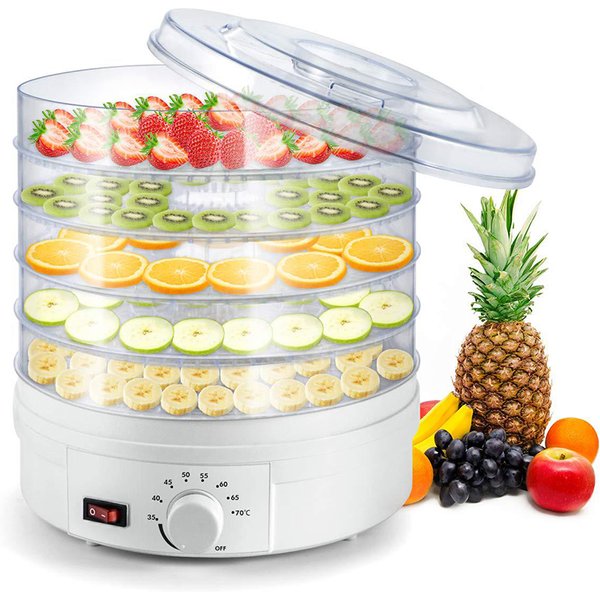 Fruit Dryer Vegetables Herb Meat Drying Machine Household Food Dehydrator Pet Meat Dehydrated Snacks Air Dryer With 5 Trays 220V-image