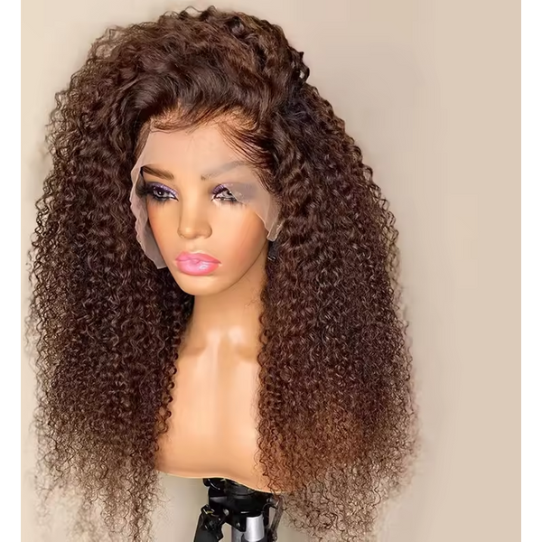 13X4 Lace Front Human Hair Wigs Pre Plucked Virgin Brazilian Hair Glueless Curly Wigs 180% Density For Woman-image