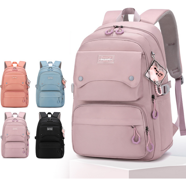 Students Backpack Schoolbag For Girls, Junior High School Students, High School Students, Large Capacity, Three To Five Or Six Grade Primary School
