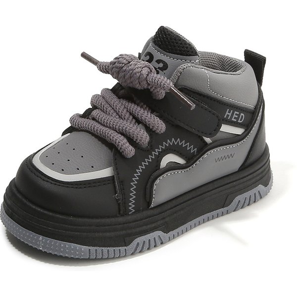 New Boys' Casual Board Shoes High Top Girls' Bread Shoes Soft Soled Baby Shoes-image