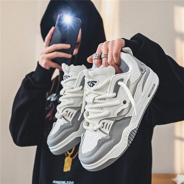 Men's Shoes Spring And Autumn New Retro Casual Sports Summer Increased Anti Slip Design Sense Bread Trendy Board Shoes-image