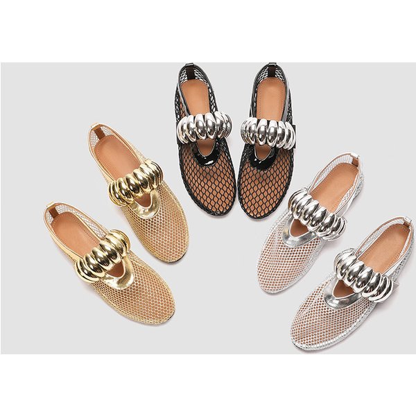 Metal Buckle Meh Mary Jane Ingle For Women' 2025 Ummer New Fahionable Flat Bottomed Comfortable Ballet Dancing