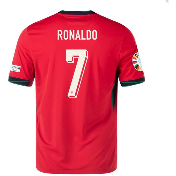 ADULT KIDS PORTUGAL CRISTIANO RONALDO HOME/AWAY JERSEY SHIRT W/ EURO 2024 PATCHES 24/25