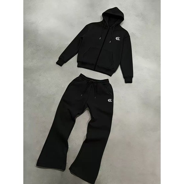 Men's Clothing Men's Zipper Hooded Sweatshirt And Sweatpants Two-Piece Set